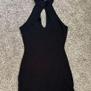 Mini Halter Black Dress
